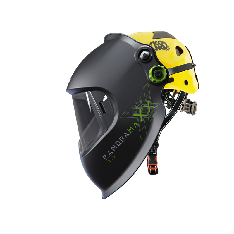 Przyłbica automatyczna Optrel panoramaxx 2.5 czarna z kaskiem